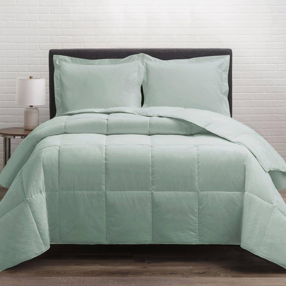 Soft Touch Down-Alternative Seafoam Twin Comforter