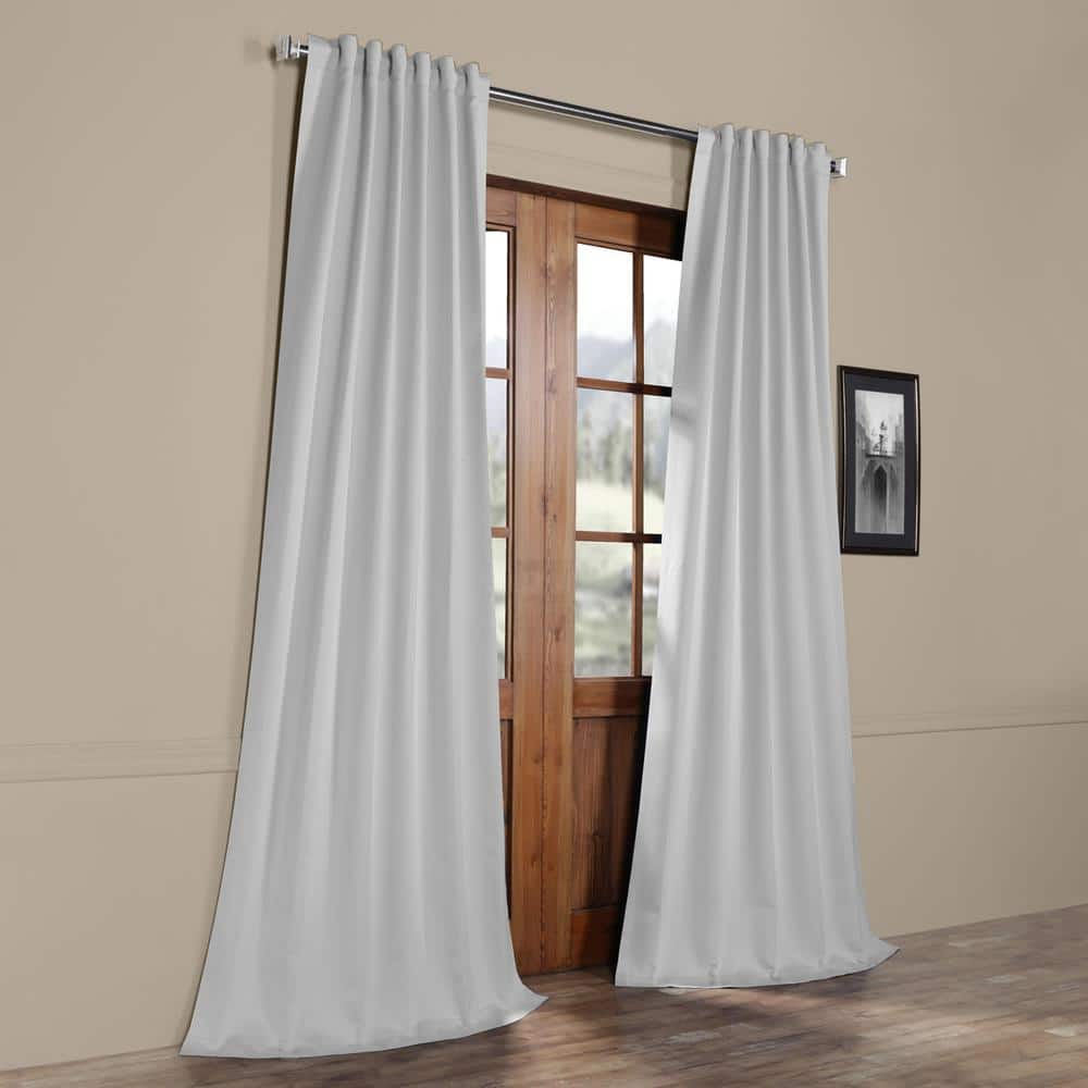 Arctic Grey Rod Pocket Room Darkening Curtain – 50 in. W x 96 in. L (1 Panel)