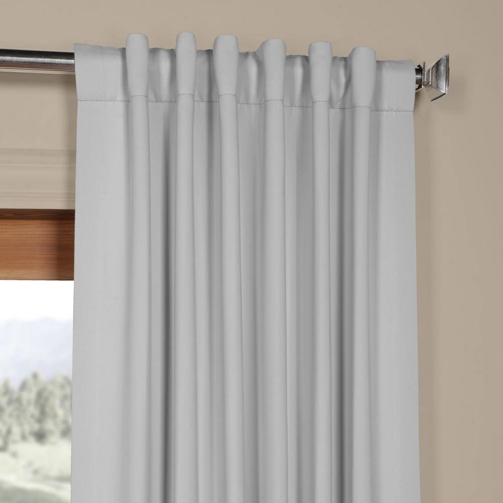 Arctic Grey Rod Pocket Room Darkening Curtain – 50 in. W x 96 in. L (1 Panel)