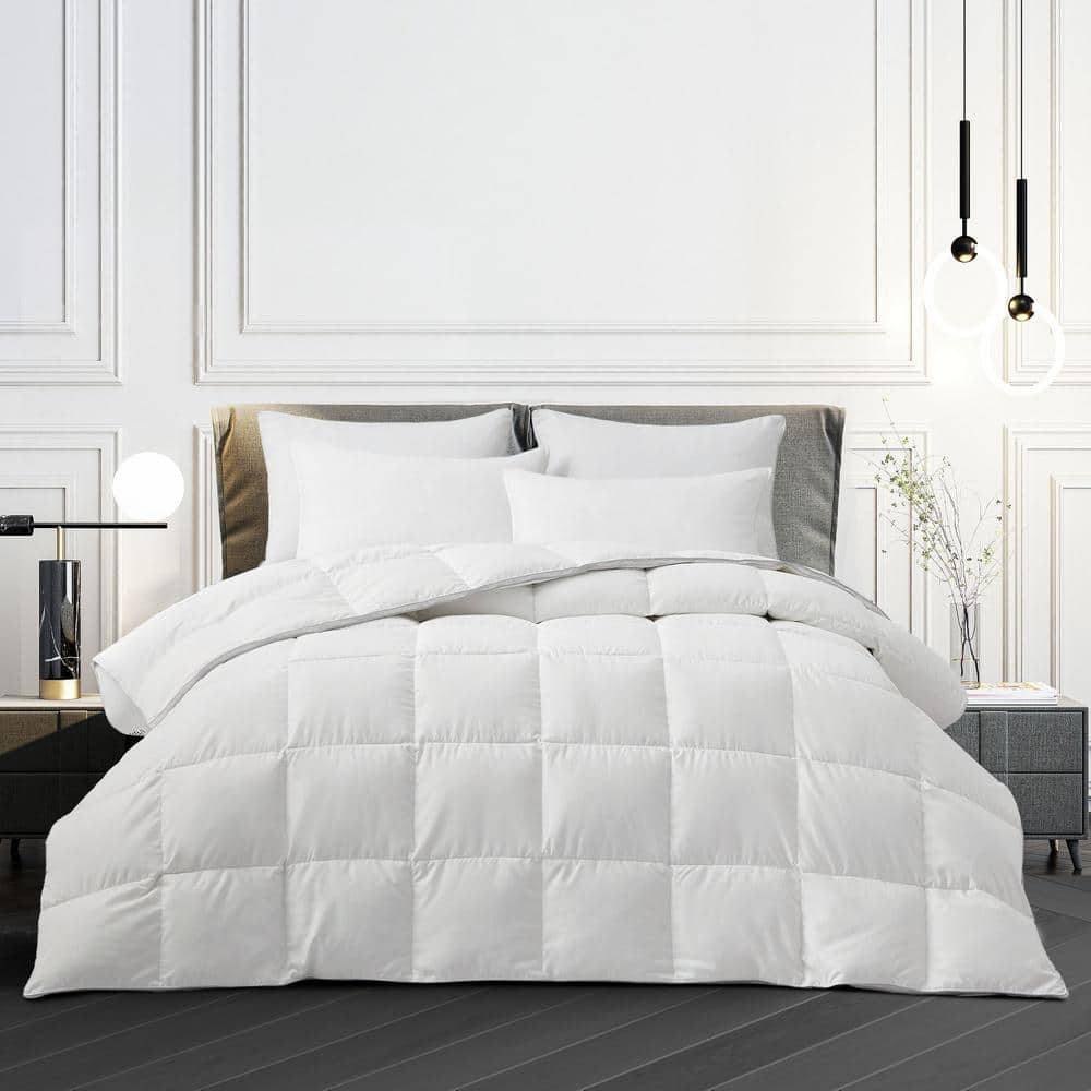 All Season White King Size 600 in.3/oz Fill Power Goose Down Comforter