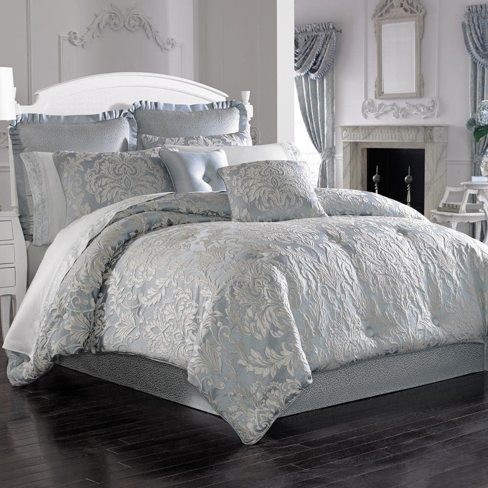 Faith 4-Piece French Blue Queen Comforter Set