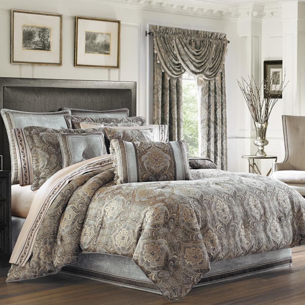 Paulina Stone Polyester King 4Pc. Comforter Set