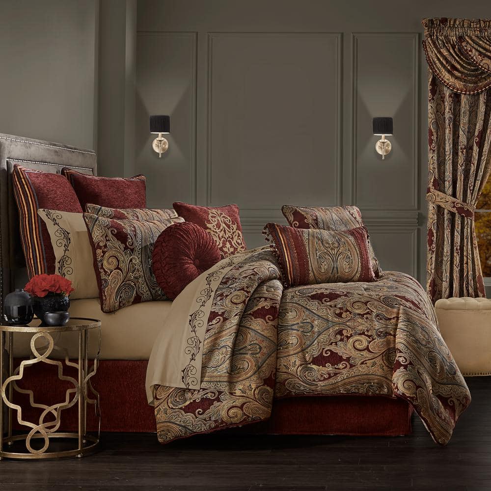 Georgia Polyester red Queen 4Pc. Comforter Set