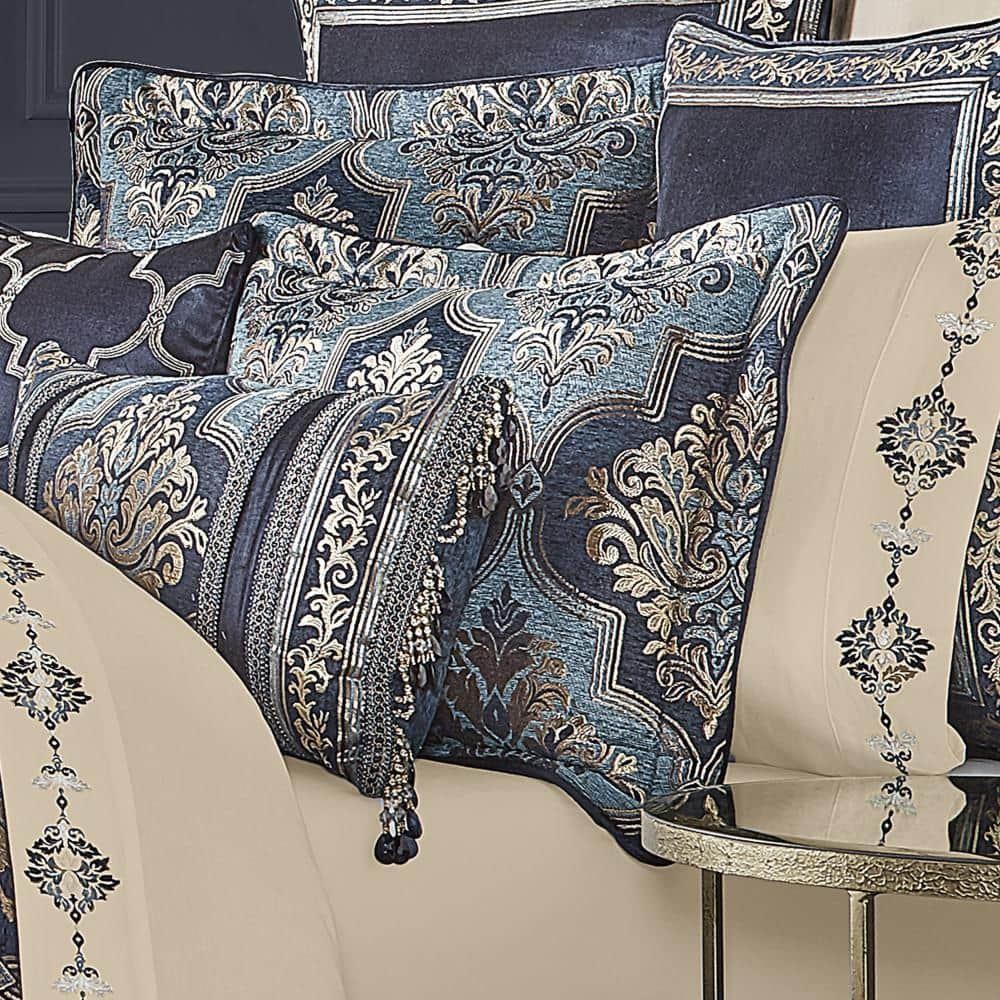 Manila Indigo Polyester Queen 4Pc. Comforter Set