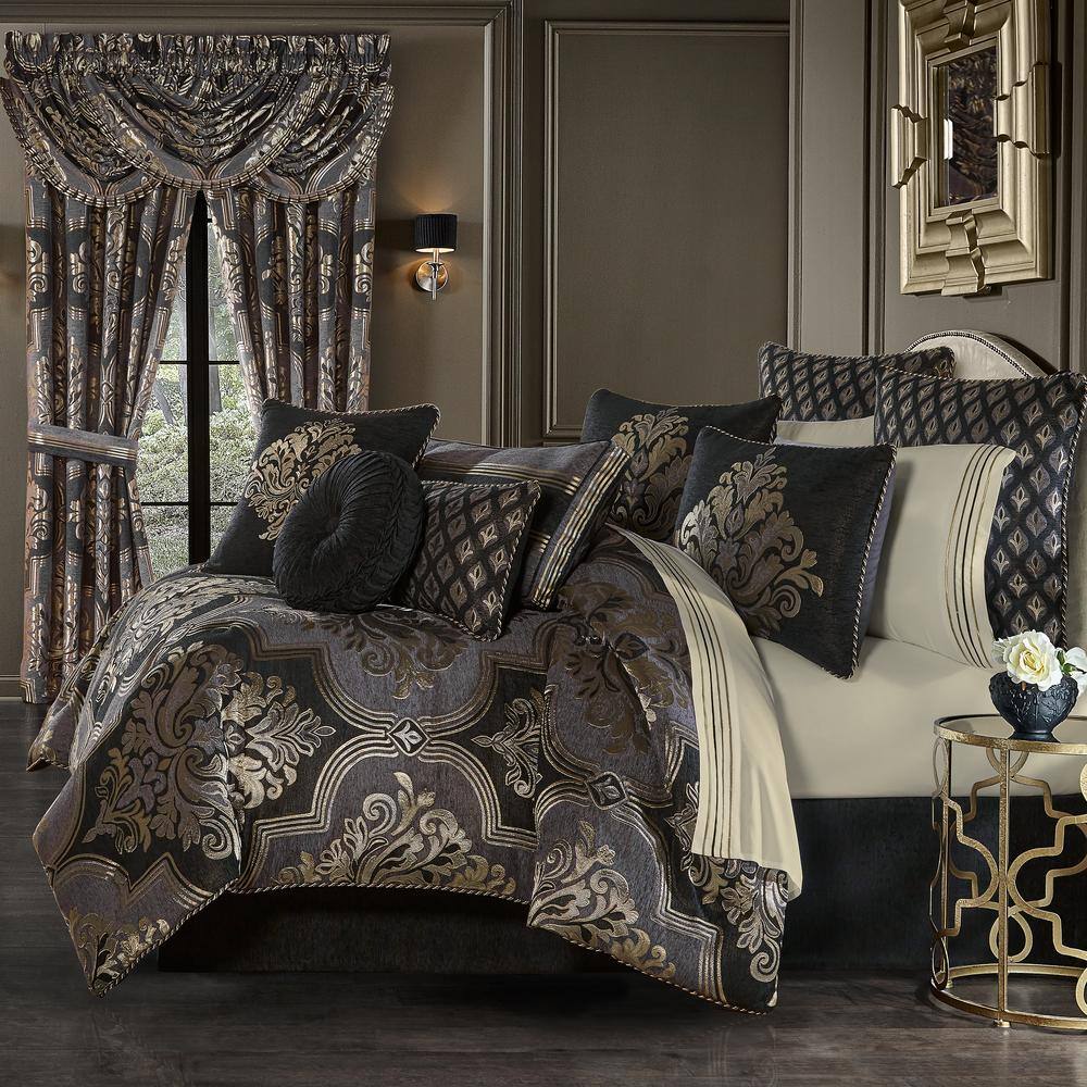 Sayreville Pewter Polyester King Comforter Set (4-Piece)