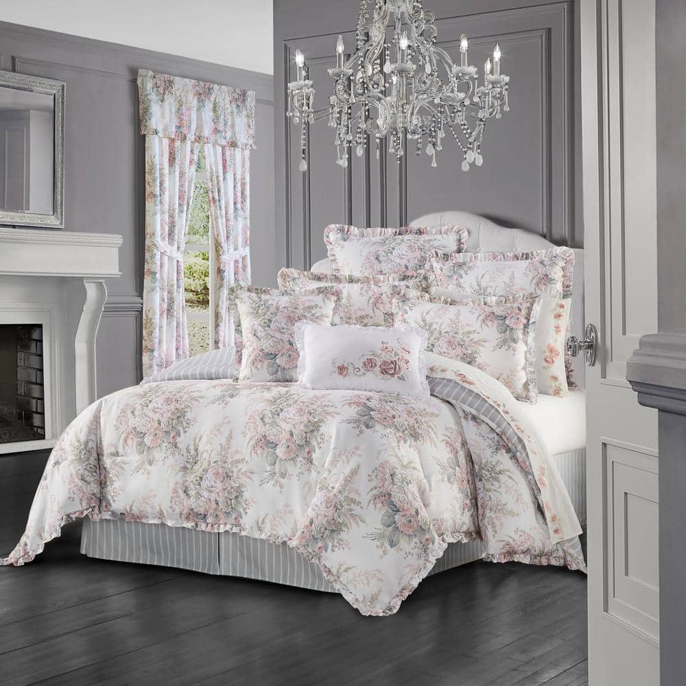 Estelle Blush Polyester Queen 4Pc. Comforter Set