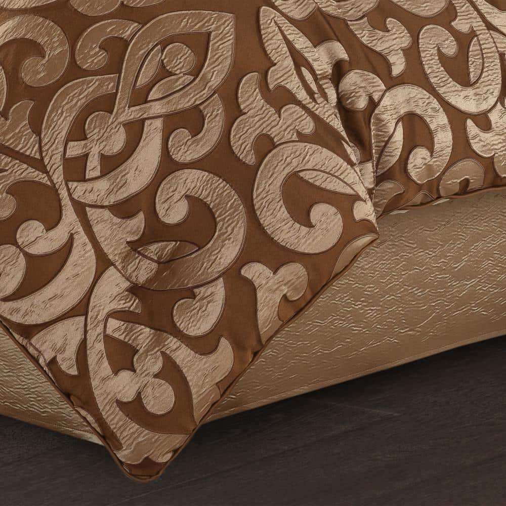 La Grande Polyester Brown Queen 4Pc. Comforter Set