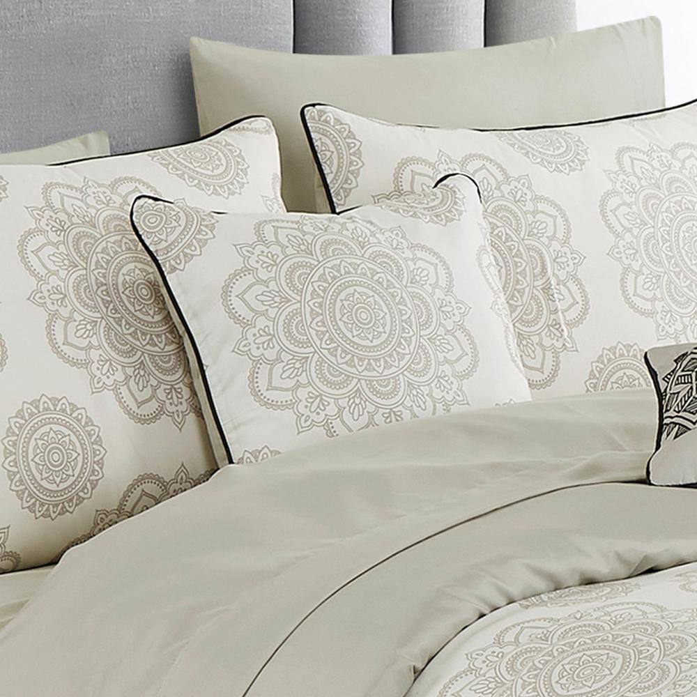 9 Piece All Season Bedding Queen size Comforter Set, Ultra Soft Polyester Elegant Bedding Comforters