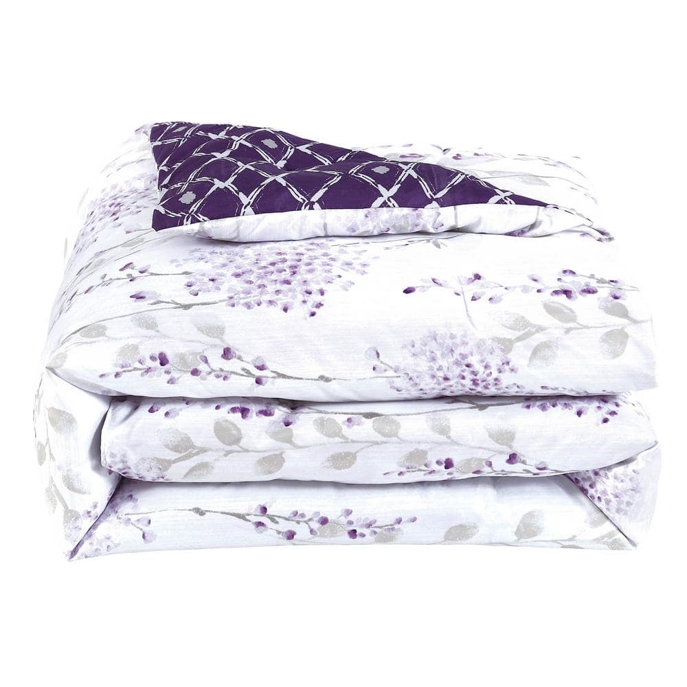 Studio 17 Fresh Meadow Purple 5-Piece Full/Queen Comforter Set