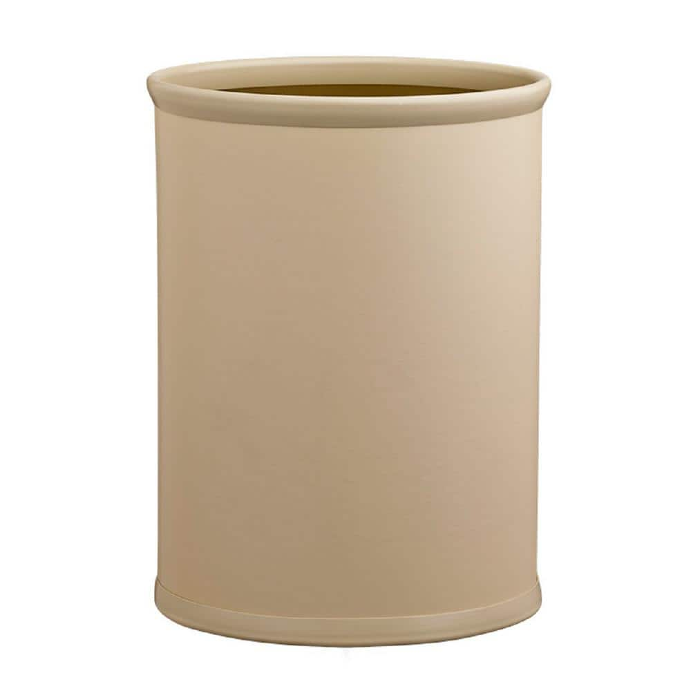 Contempo 13 Qt. Beige Oval Waste Basket