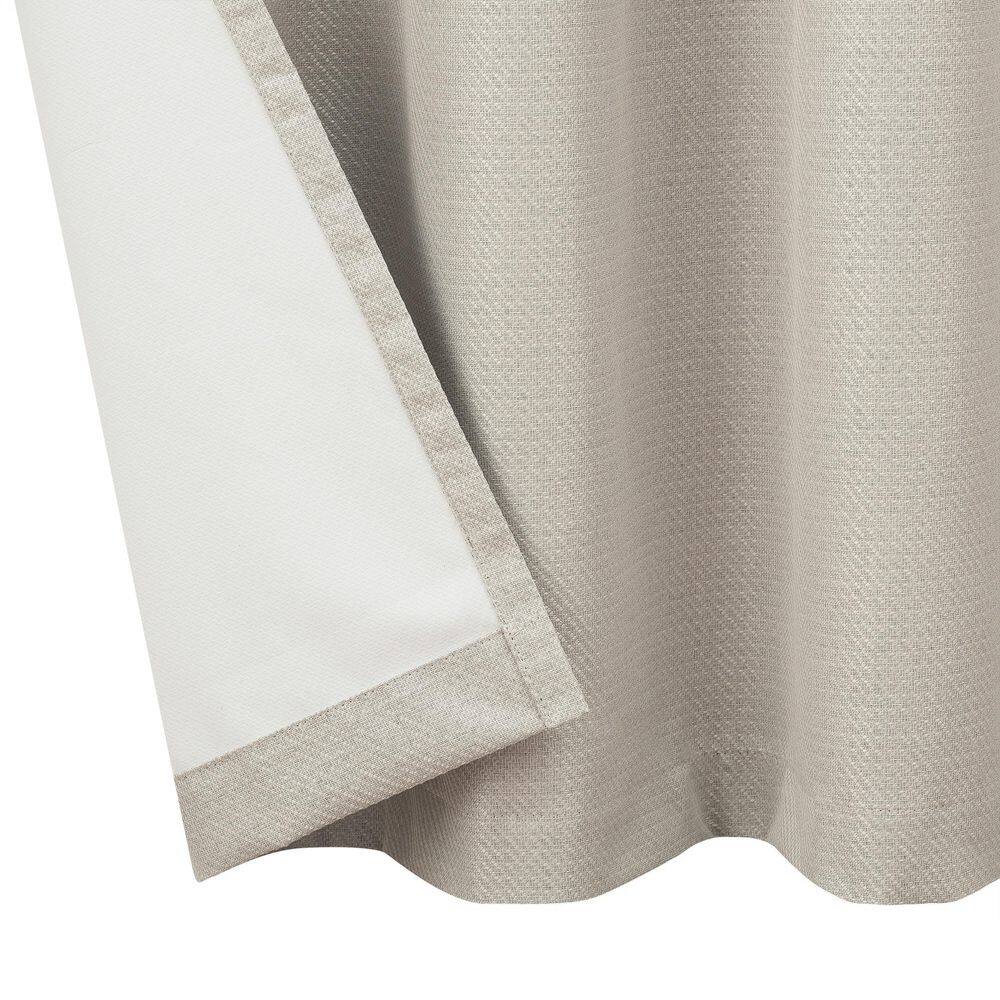 Ultimate Beige Blackout Grommet Curtain – 52 in. W x 63 in. L (2-Panels)