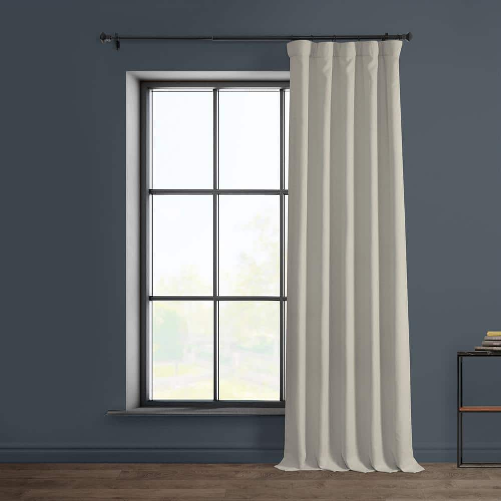 Birch Solid Rod Pocket Room Darkening Curtain – 50 in. W x 108 in. L (1 Panel)