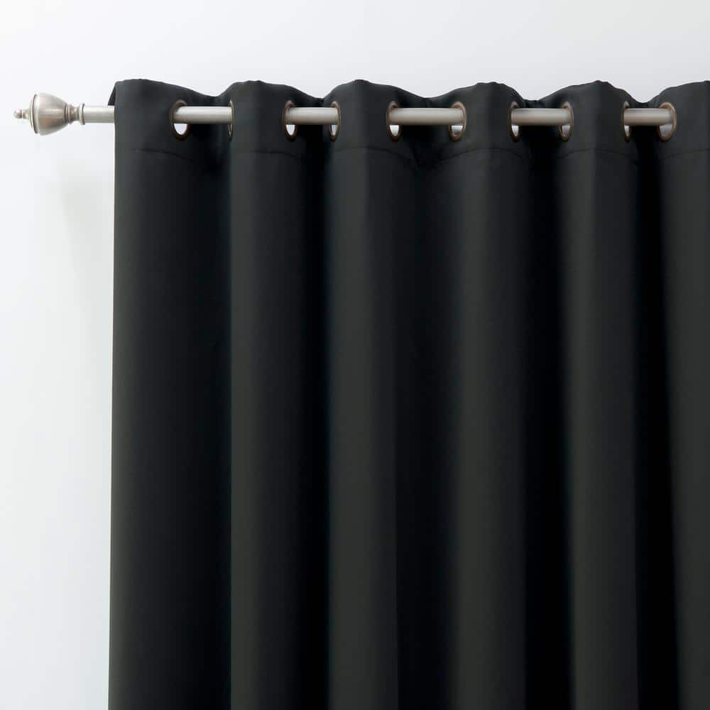 Black Grommet Blackout Curtain – 100 in. W x 96 in. L