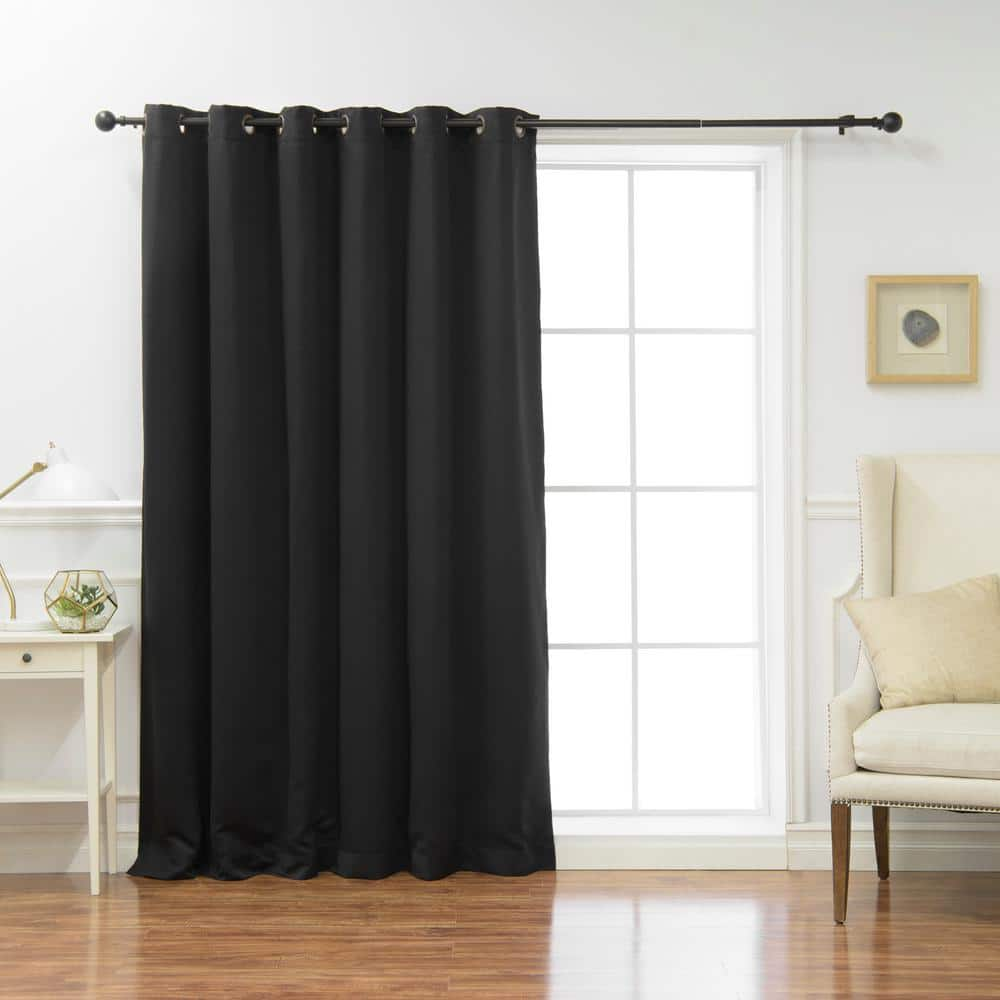 Black Grommet Blackout Curtain – 80 in. W x 84 in. L