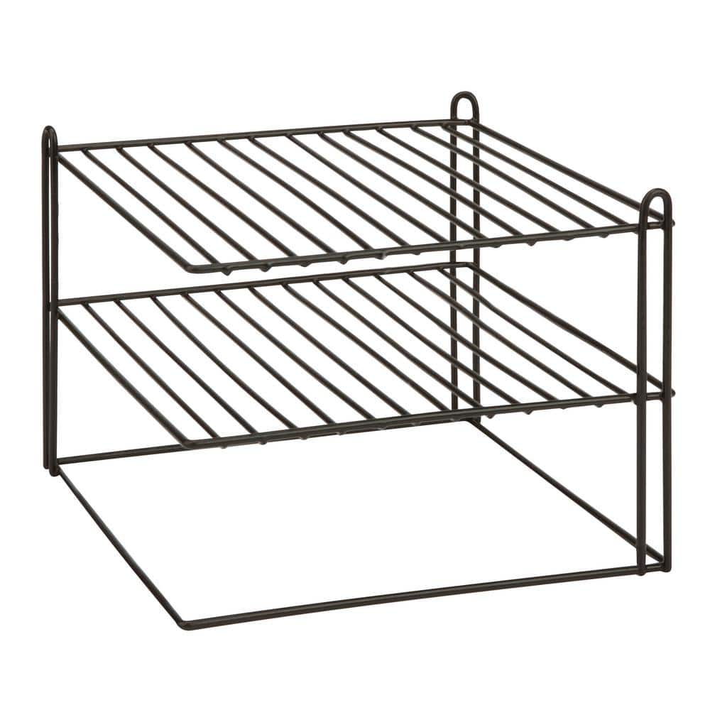 Black Coated Steel Expandable Pantry Shelf
