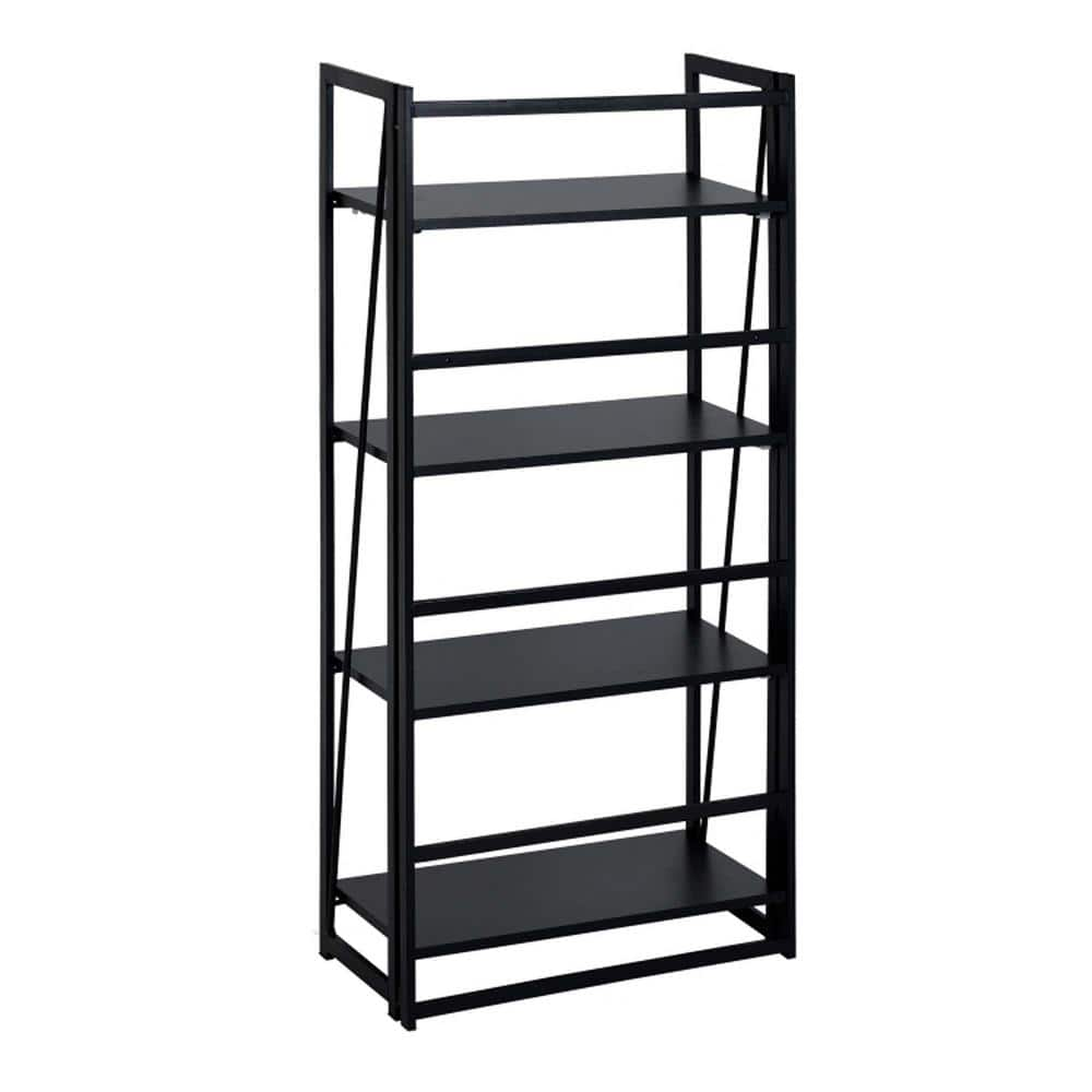 4-Shelf Metal Pantry Organizer in Black