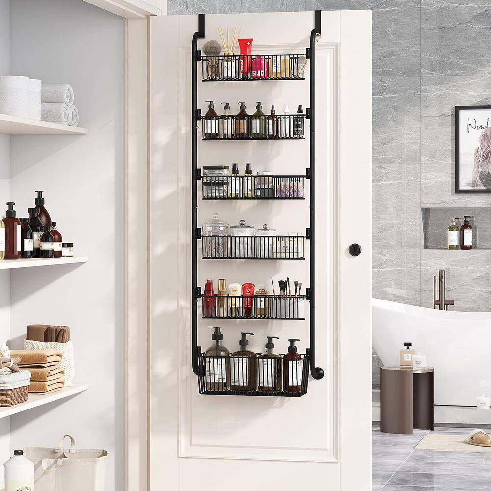 6-Tier Black Pantry Organizer Detachable