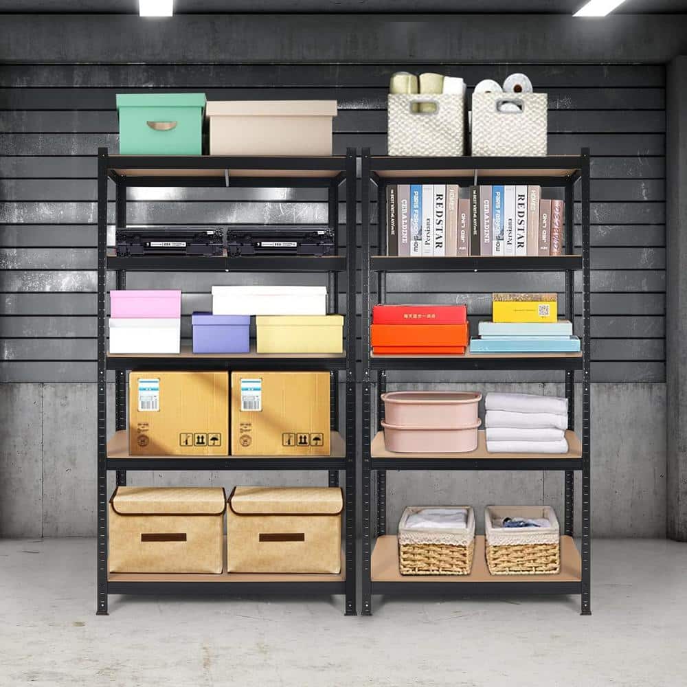 5-Shelf Metal Pantry Organizer with Adjustable Height, Multipurpose Garage Storage Shelves Heavy Duty, 2000LBS Capacity
