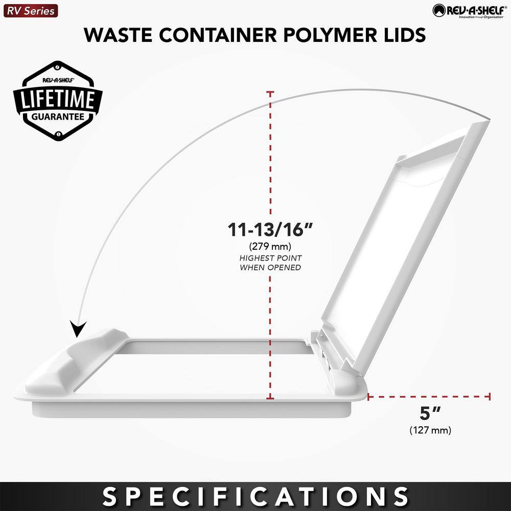 50 qt. Trash Can Replacement Lid, Black (Lid Only)