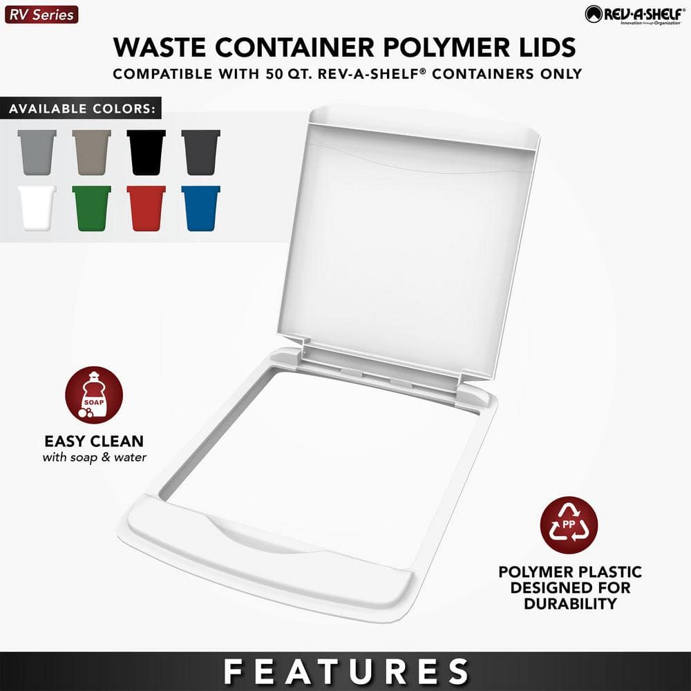 50 qt. Trash Can Replacement Lid, Black (Lid Only)