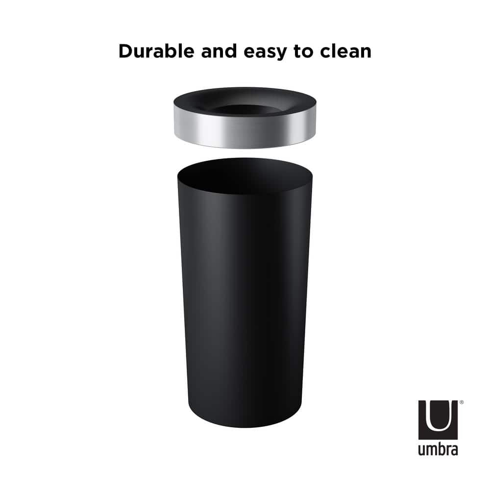 Vento 16.5 Plastic Black Waste Container