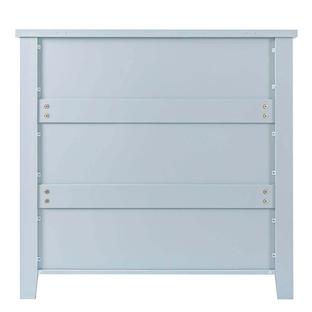 Blue Wood Pantry Organizer, Sideboard, Storage Cabinets with 4 Drawers