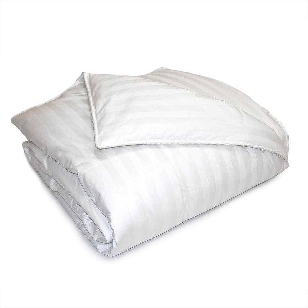 Year Round Warmth 350 Thread Count White Damask King Down Alternative Comforter