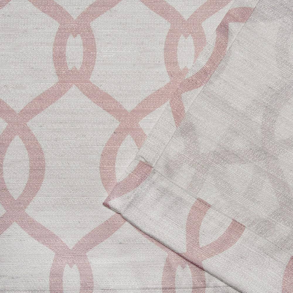 Blush Trellis Grommet Room Darkening Curtain – 54 in. W x 84 in. L (Set of 2)