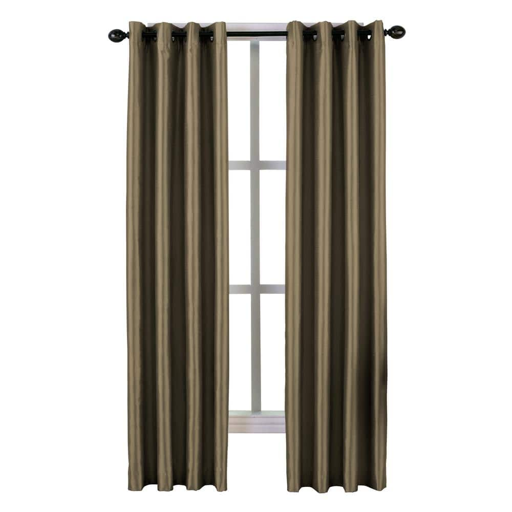 Bronze Striped Blackout Curtain – 50 in. W x 144 in. L