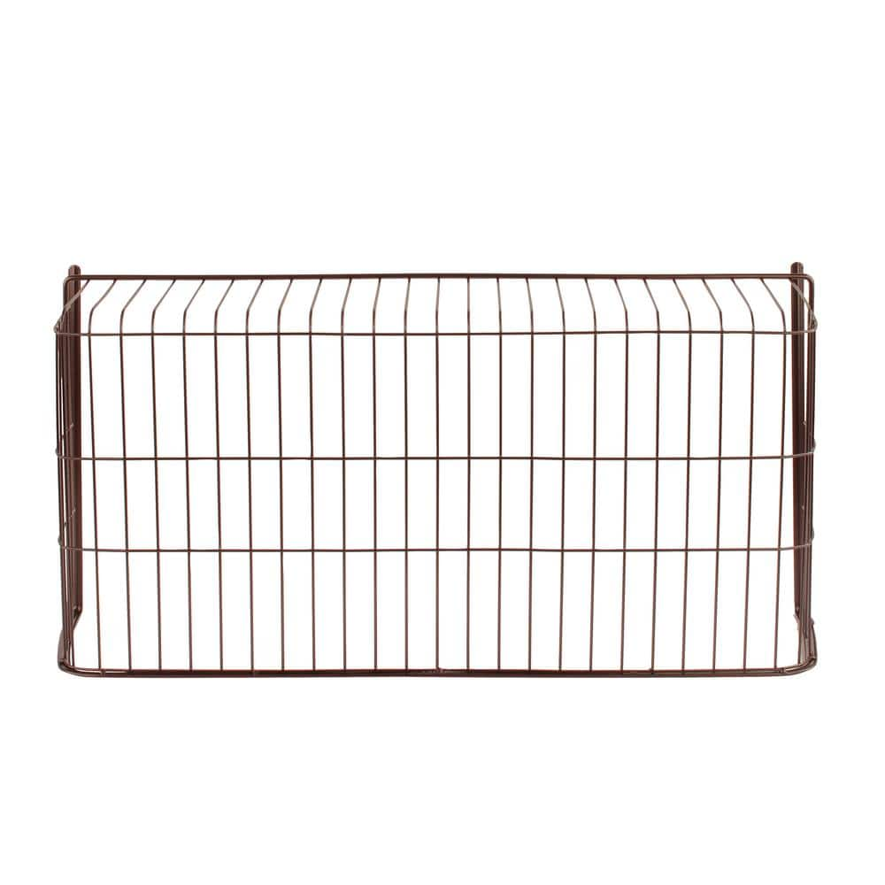 Ashley 5.75 in. x 21 in. x 10.25 in. Steel Large Over the Shelf Basket in Bronze