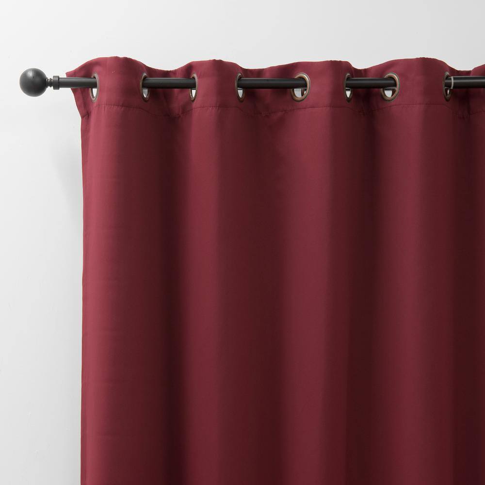 Burgundy Grommet Blackout Curtain – 80 in. W x 108 in. L