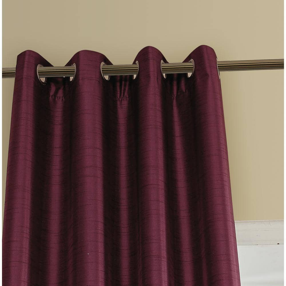 Burgundy Thermal Grommet Blackout Curtain – 45 in. W x 95 in. L