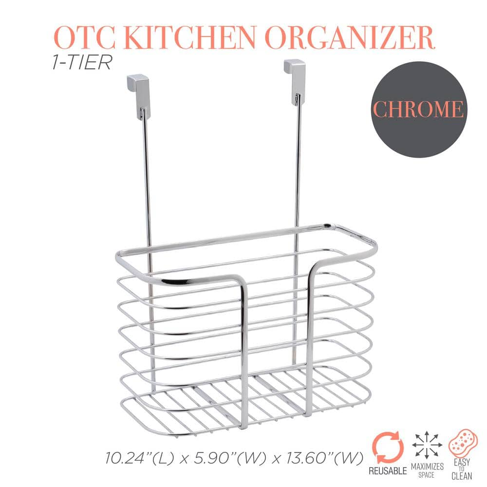 1-Tier Shelf Chrome Over the Cabinet Organizer