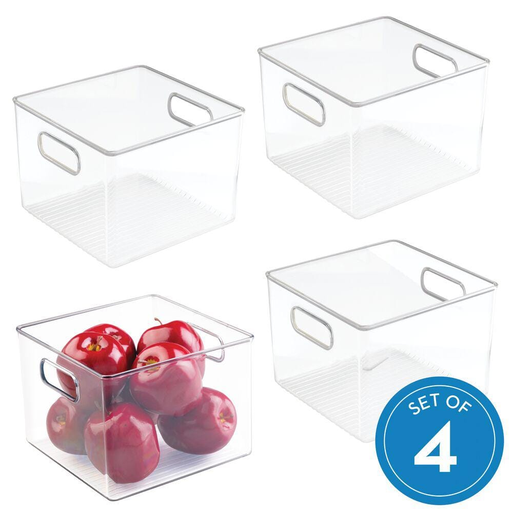 Clear Fridge and Pantry Binz 8 x 8 x 6, 4-Piece Set