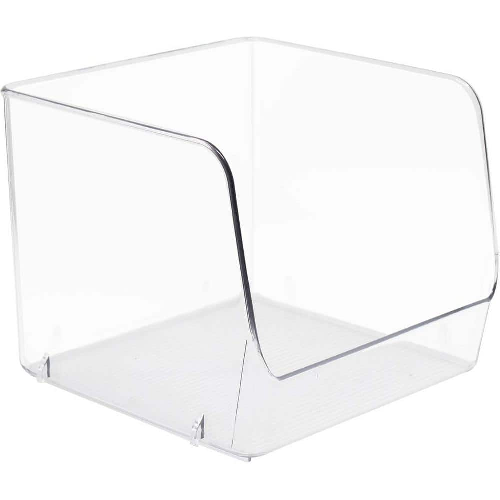 Clear Plastic Storage Bins for Fridge and Pantry Organizer Set (2-Pack)