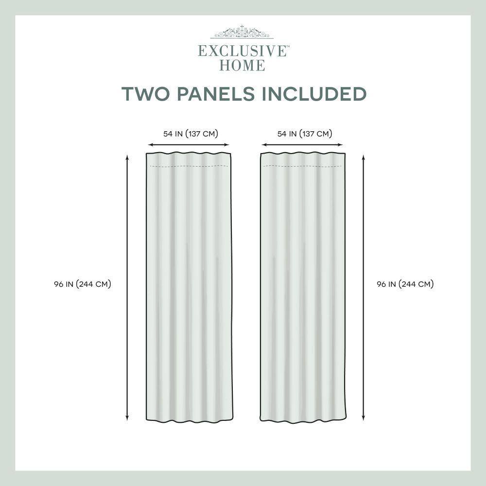 Hexa Dove Grey Geometric Light Filtering Hidden Tab / Rod Pocket Curtain, 54 in. W x 96 in. L (Set of 2)