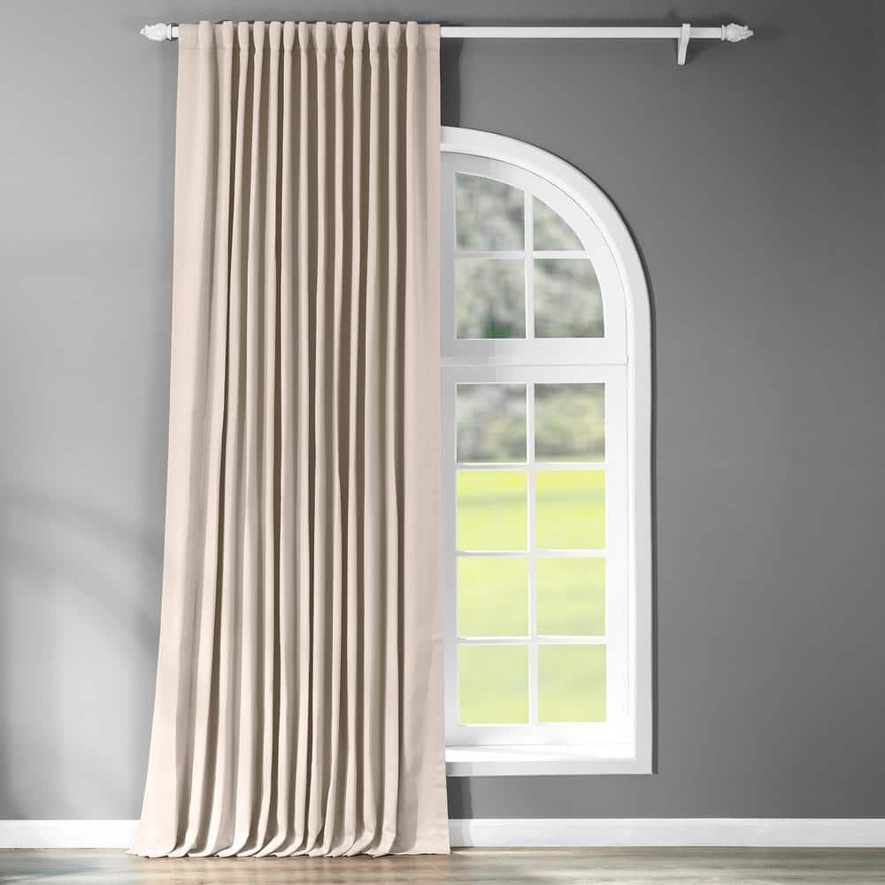 Egg Nog Rod Pocket Room Darkening Curtain – 100 in. W x 108 in. L (1 Panel)