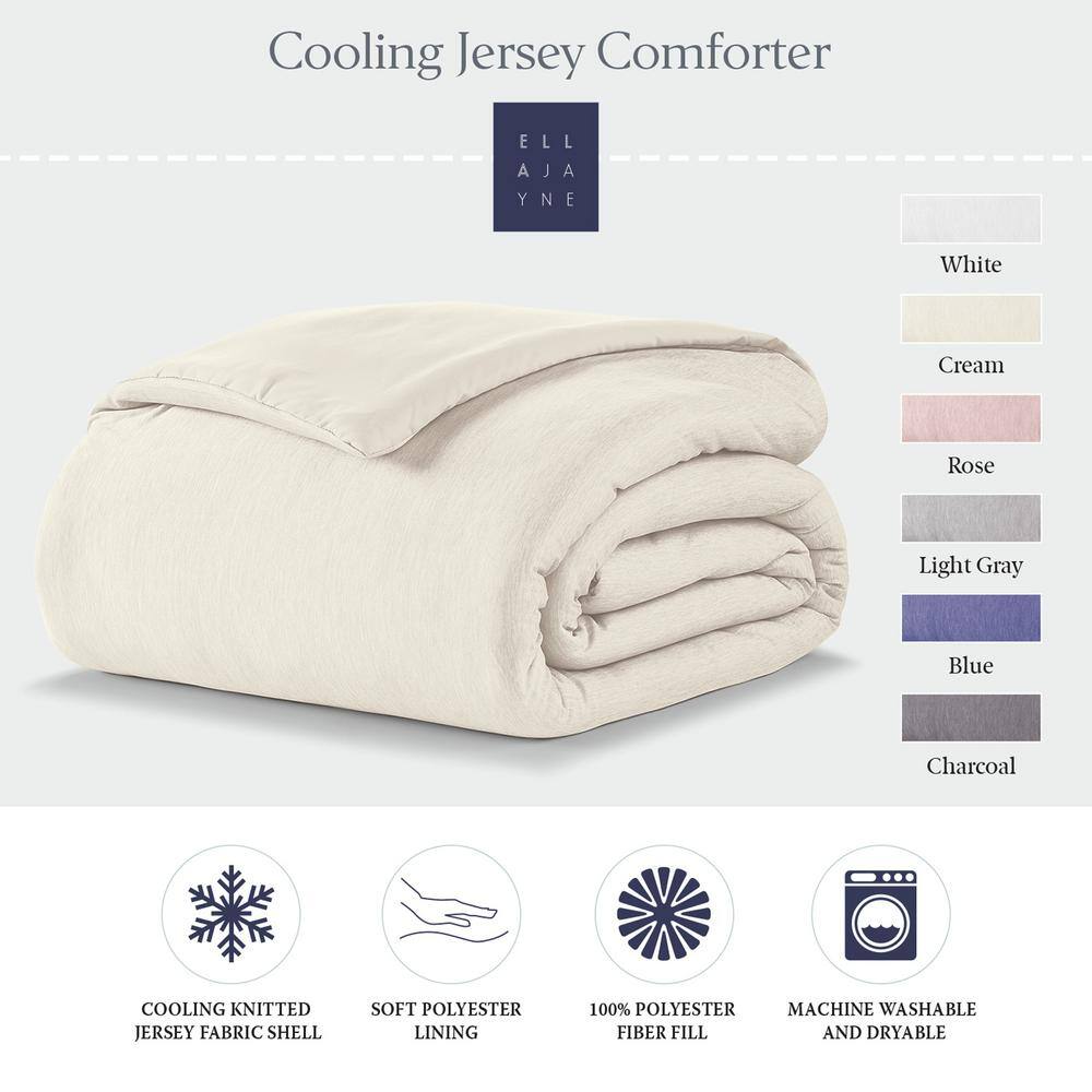 Cooling Jersey Down-Alternative King Sized, Cream Comforter