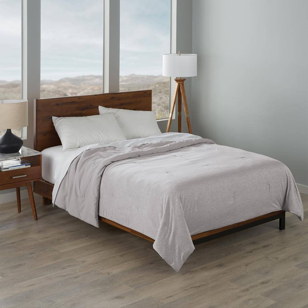 Cooling Jersey Down-Alternative Twin Sized, Light Grey Comforter