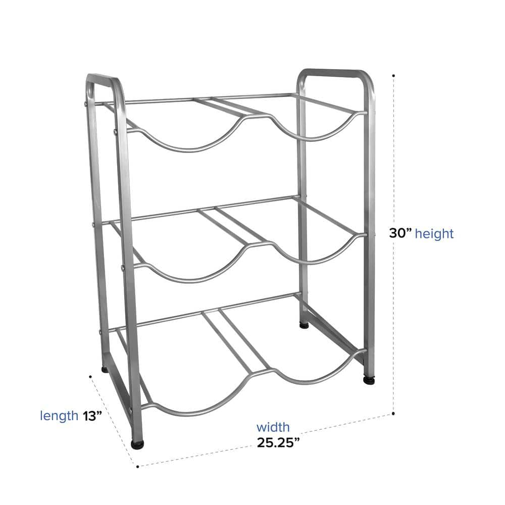 Double-Column Water Bottle Stands (Grey) (6-Bottle)