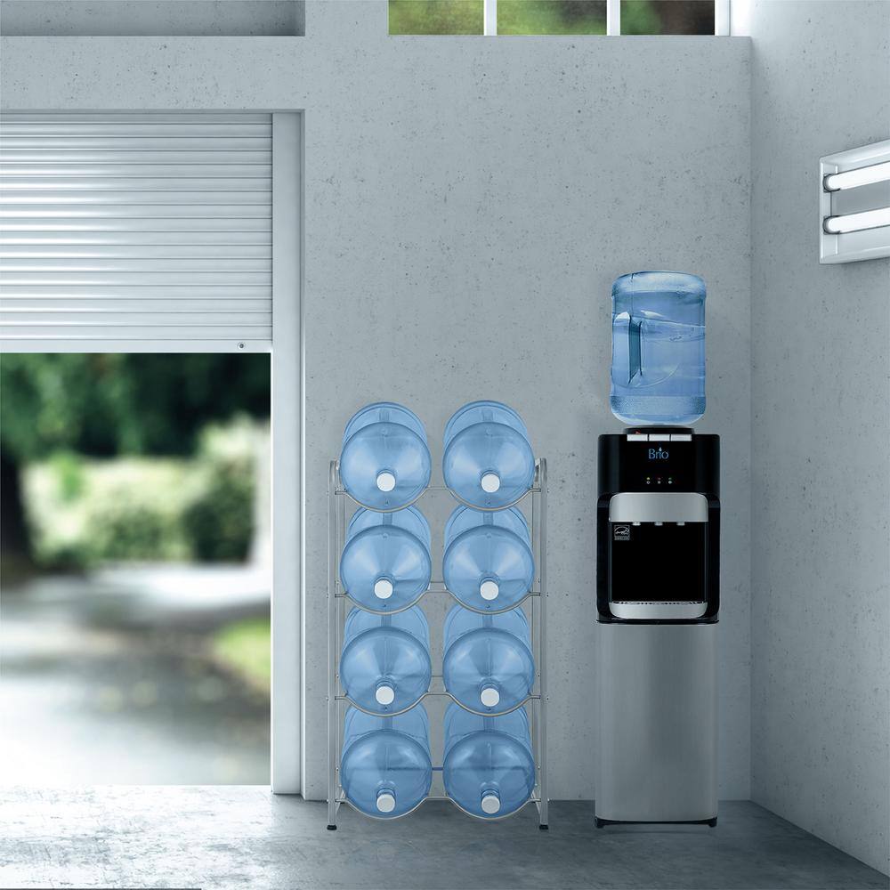 Double-Column Water Bottle Stands (Grey) (8-Bottle)