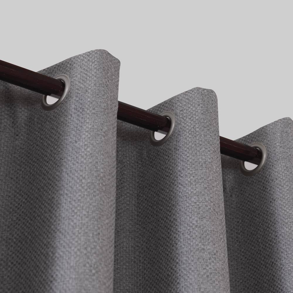 Grey Thermal Grommet Blackout Curtain – 52 in. W x 54 in. L