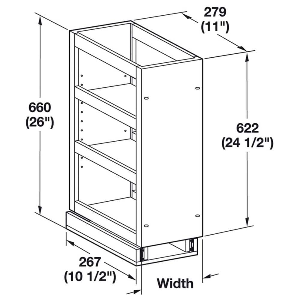 12 in. W Wall Cabinet Pull-Out