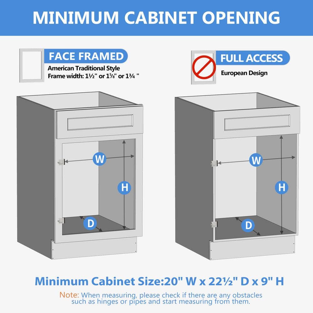 8 in. H x 19.5 in. W x 21 in. D Wood Cabinet Pull Out Drawer with Soft Close