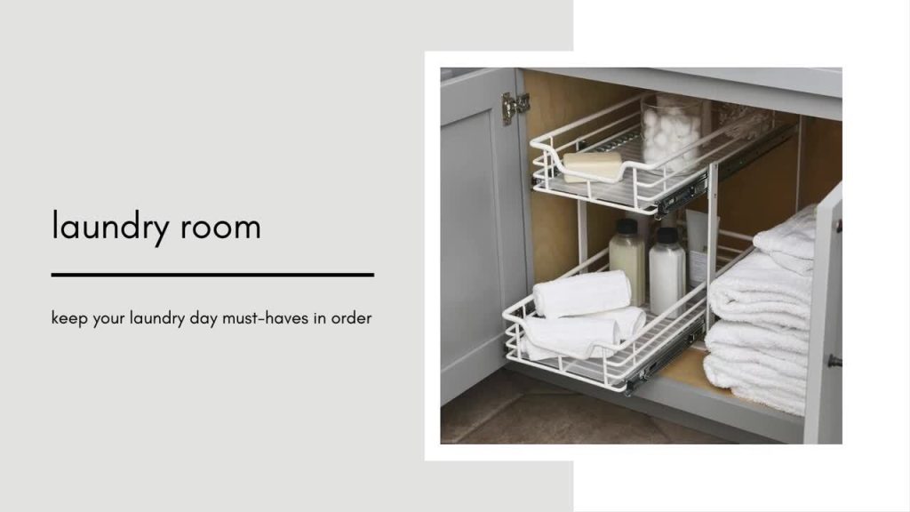 12 in. Undersink Metal Organizer in White