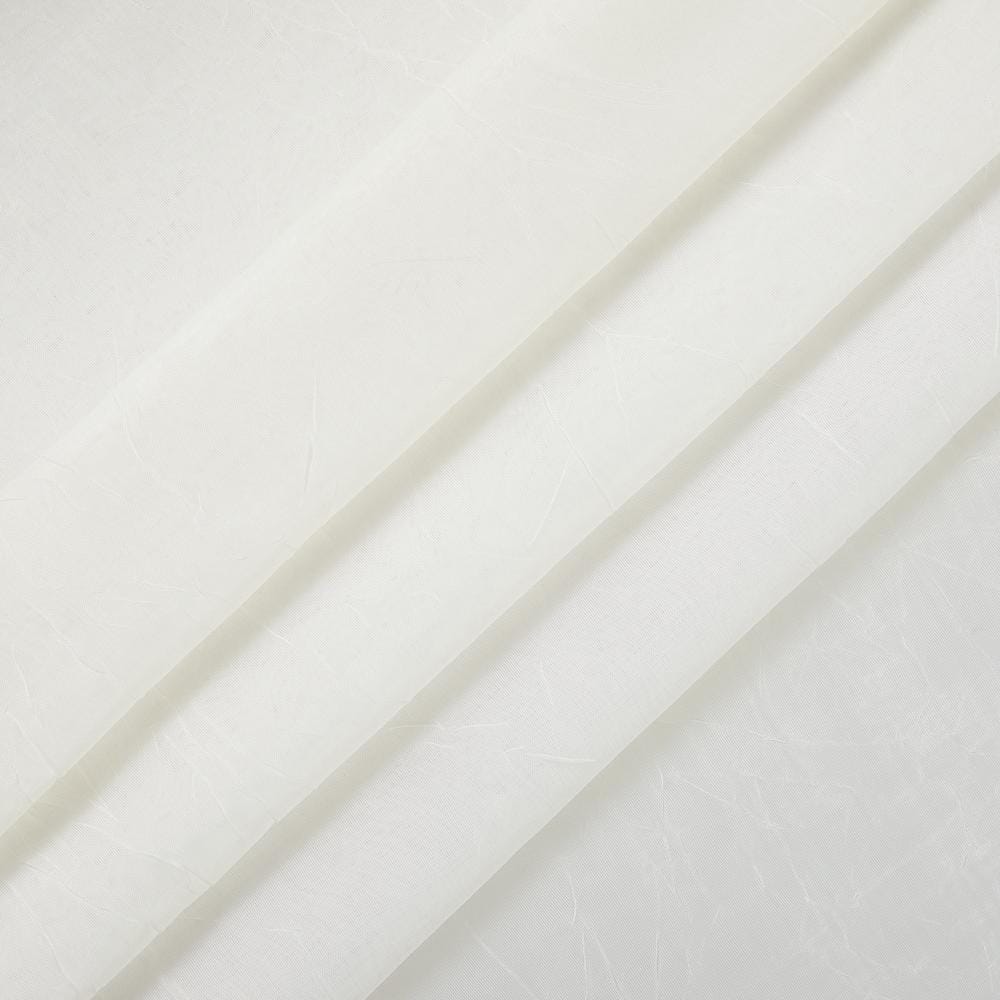 Emina Ivory Solid Polyester 52 in. W x 63 in. L Sheer Rod Pocket Curtain