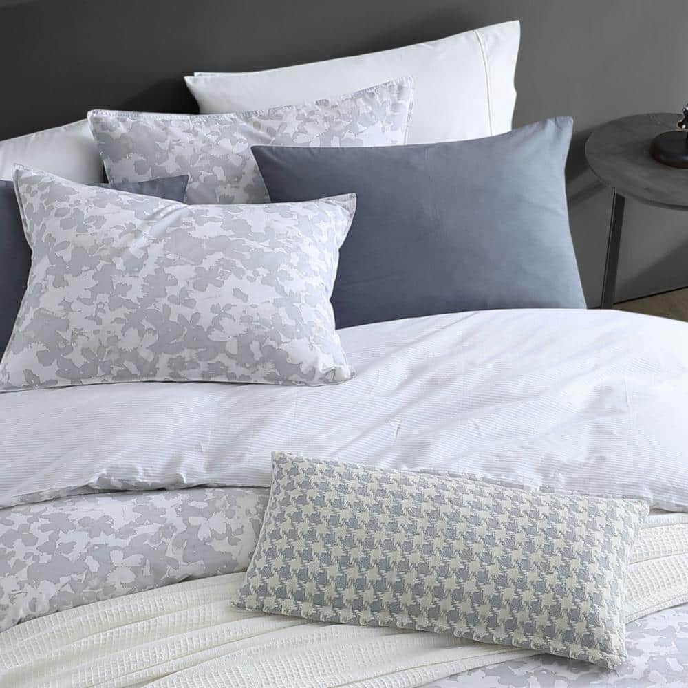 Merrion 3-Piece Gray Geometric Cotton Full/Queen Comforter Set