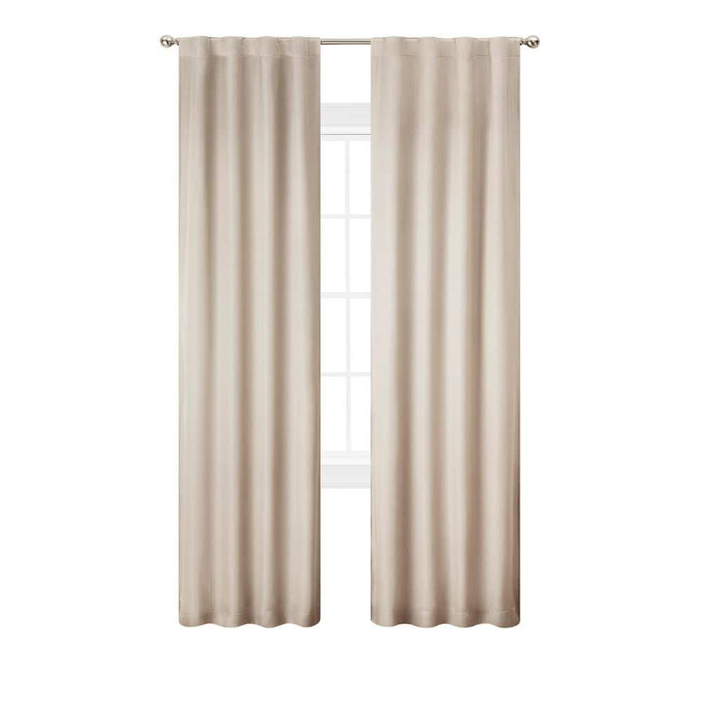 Ultimate Linen Blackout Back Tab Curtain – 38 in. W x 84 in. L (2-Panels)