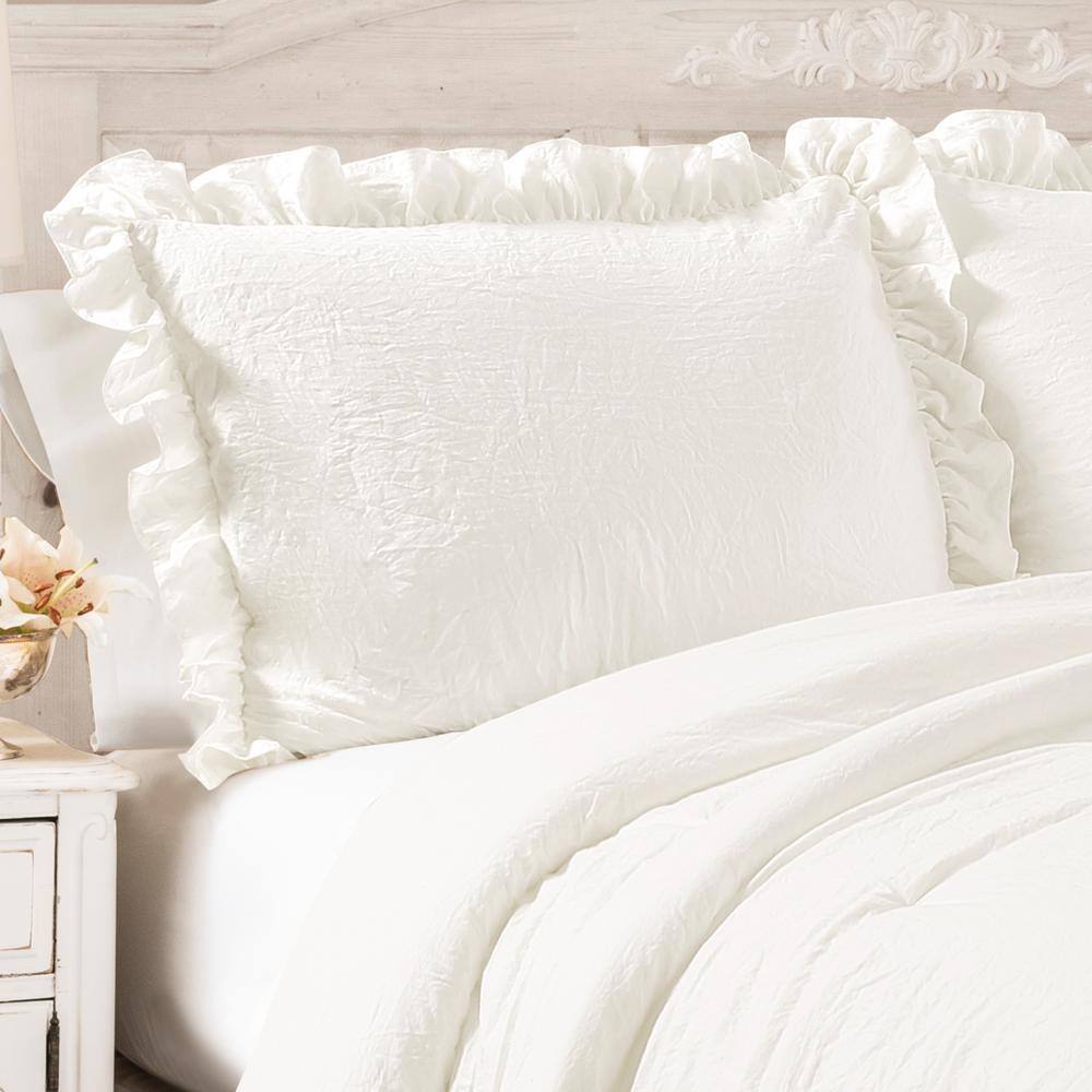 Reyna Comforter White 3-Piece King Set