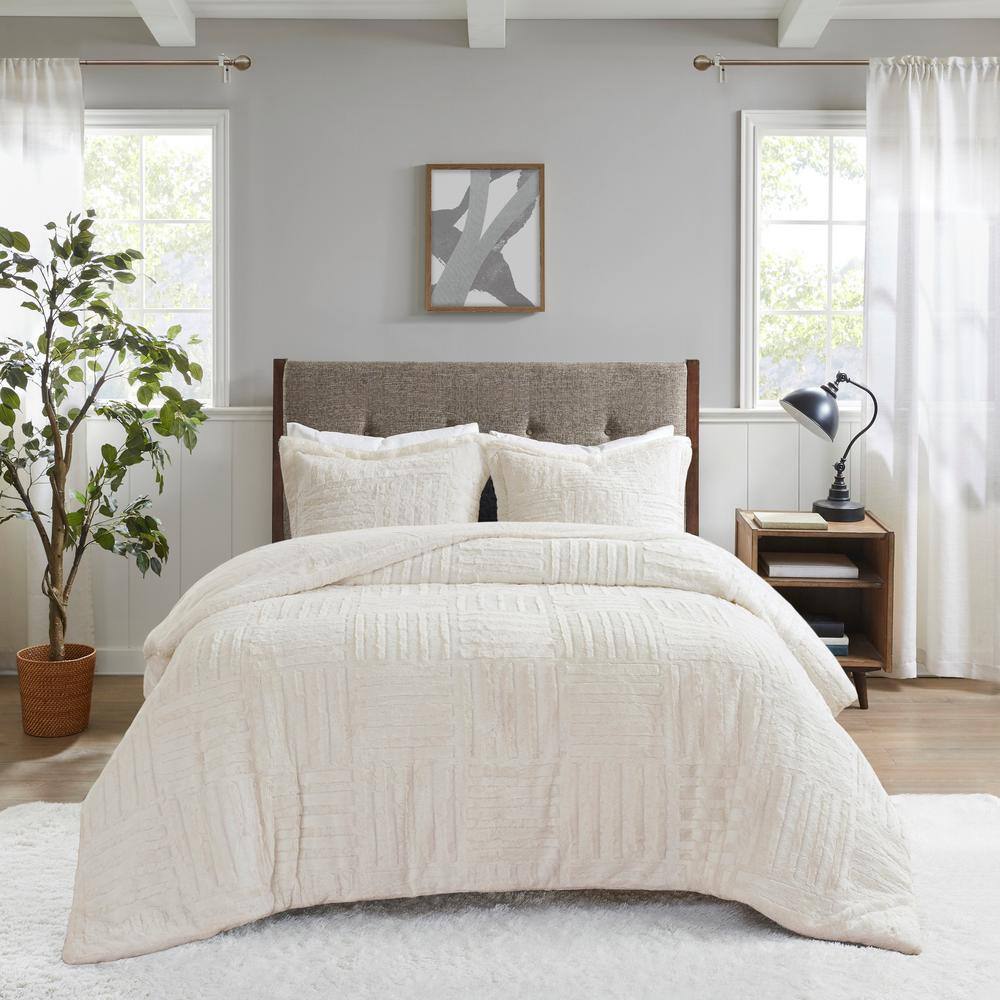 Polar 2-Piece Ivory Twin Comforter Set